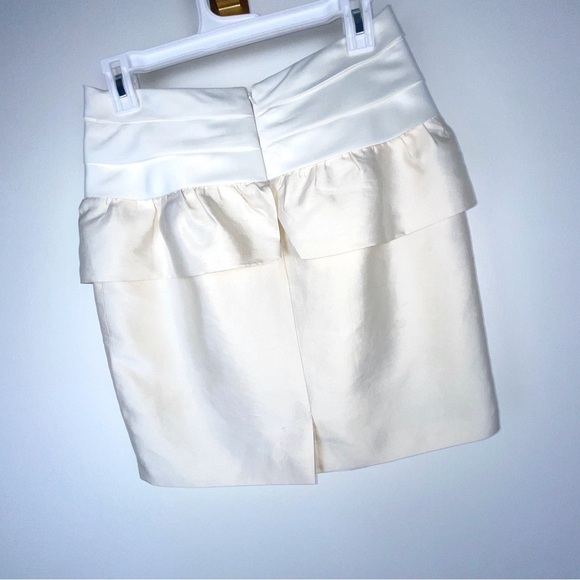 Reiss Off White Cream Peplum Mini Skirt - Size US 4 - Picture 5 of 7